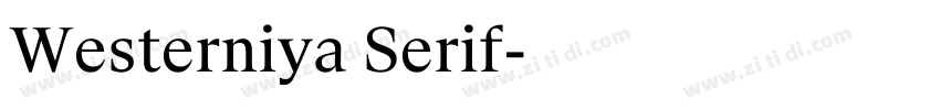 Westerniya Serif字体转换